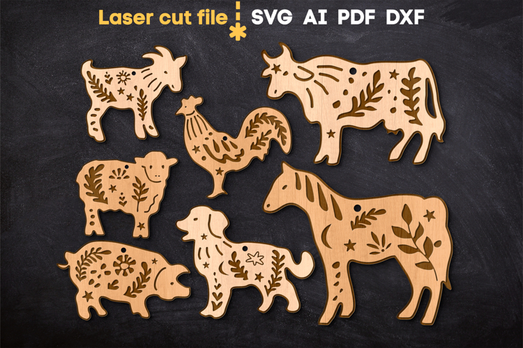 Christmas Tree Toys Bundle SVG laser cut file for Glowforge