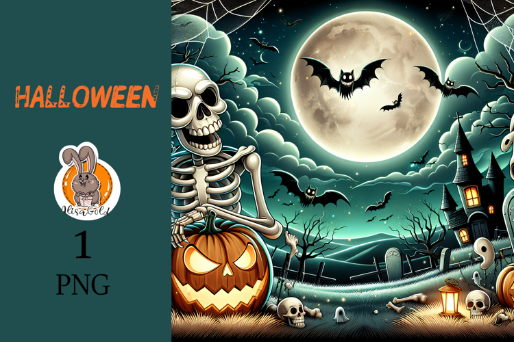 skeleton , halloween, pumpkin