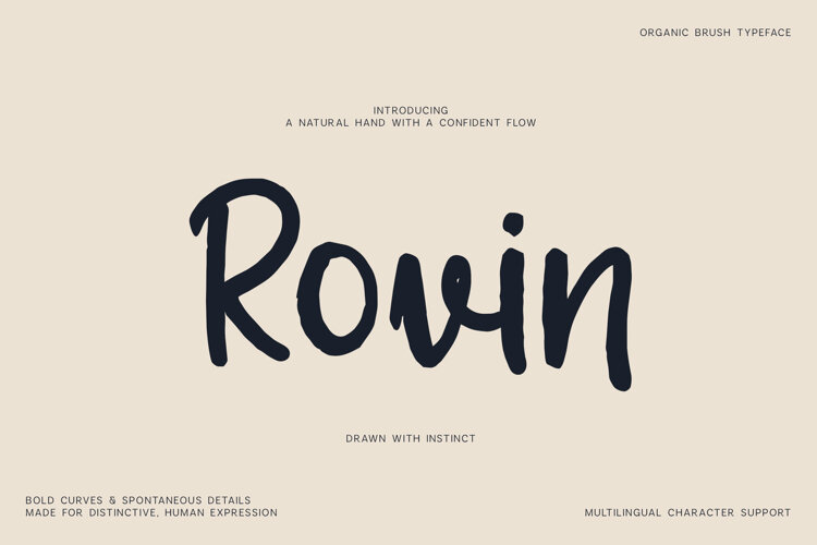 Rovin Organic Brush Handwritten Font example image 1