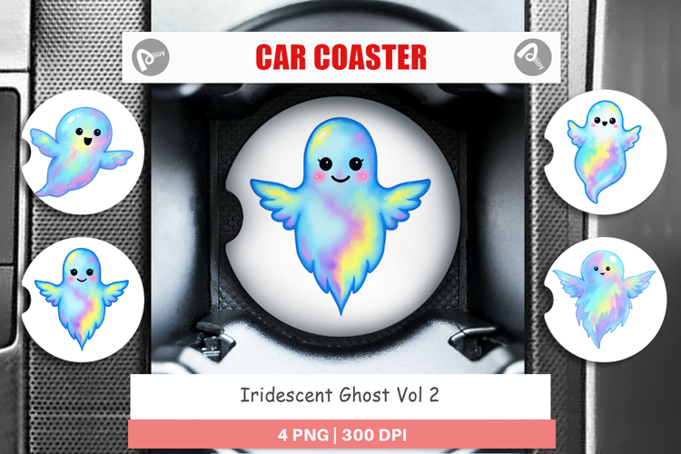 Car Coaster Iridescent Ghost