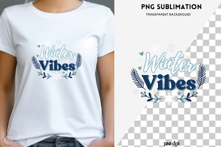 Winter phrases png design for T-shirts example image 1