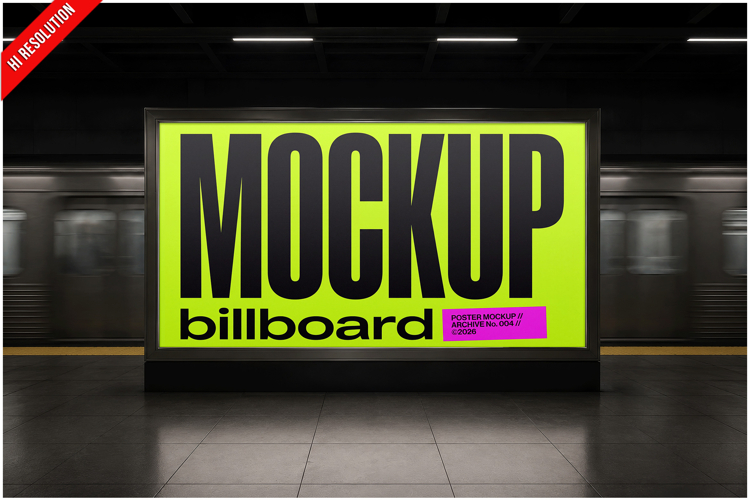 Subway Station Billboard Mockup example image 1