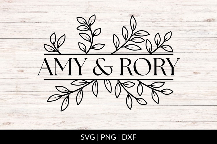 Botanical Wedding Name Frame SVG