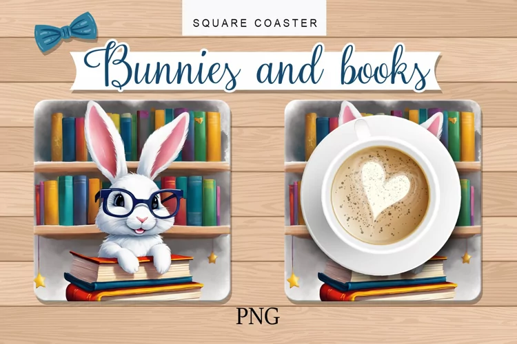 a hot plate, a bunny, books