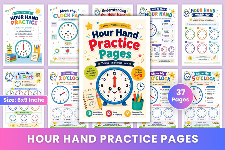 Hour Hand Practice Pages