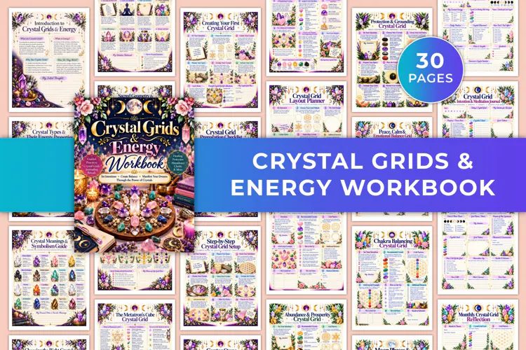 Crystal Grids & Energy Workbook Kdp interiors