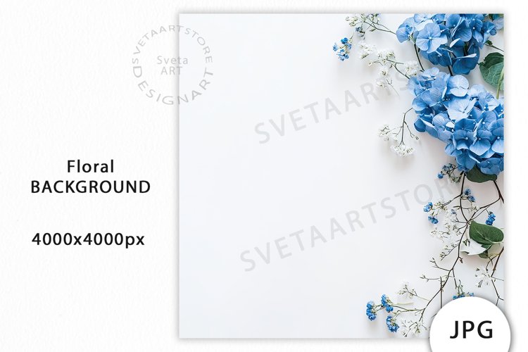 Blue Flowers Clipart Image 9