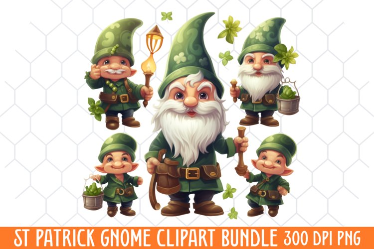 St Patricks gnome Clipart, St. Patricks Day Clipart