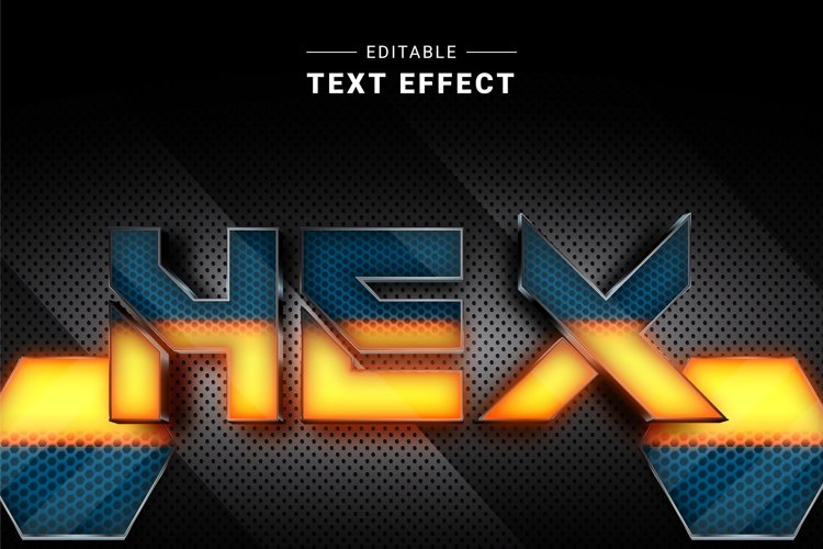 Editable Text Effect for Illustrator. Vector Graphic styles example image 1