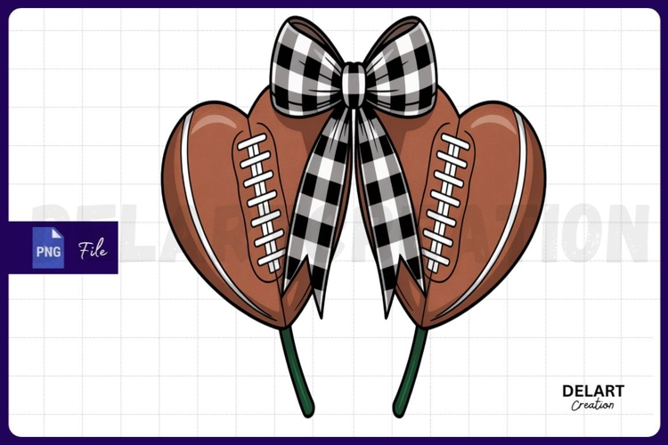 Cute Heart-Shaped Football PNG Design