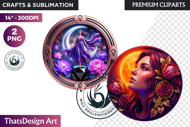 International Womens Day Round Cliparts & Backgrounds PNG