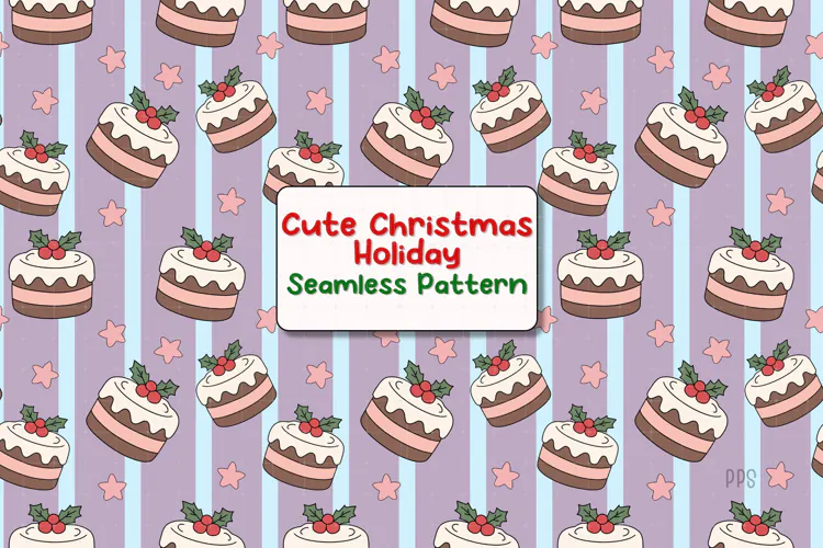 Cute Christmas Holiday Seamless Pattern