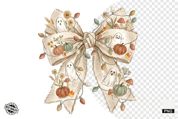Halloween Bows & Lights Clipart example image 1