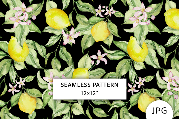 Lemons Seamless Pattern, Digital Paper