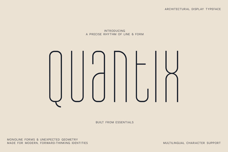 Quantix Architectural Display Font example image 1