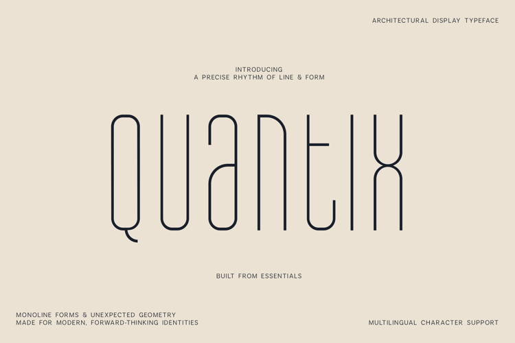 Quantix Architectural Display Font
