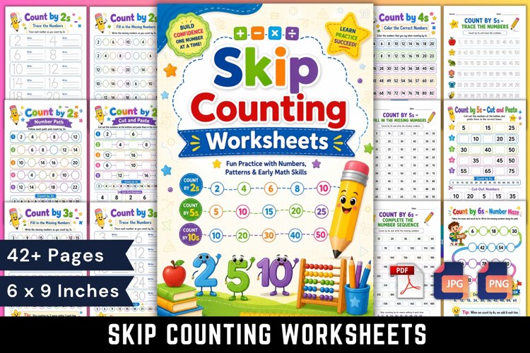 Skip Counting Worksheets example image 1