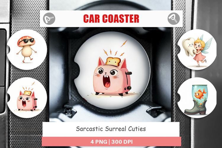 Car Coaster Sublimation Template  Image 8