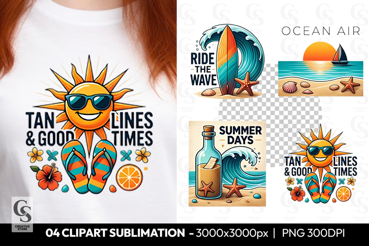 Summer Beach Clipart sublimatoin PNG