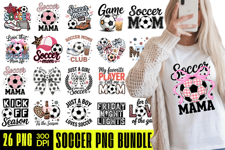 Soccer PNG Sublimation Design Bundle | Soccer PNG Design