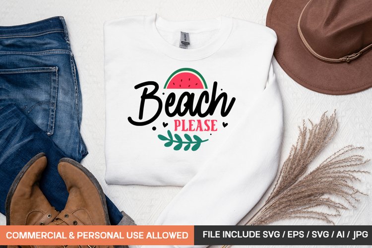 Beach Please Svg