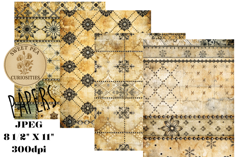 Grunge, Sepia, Mixed Media, Papers, Junk Journal