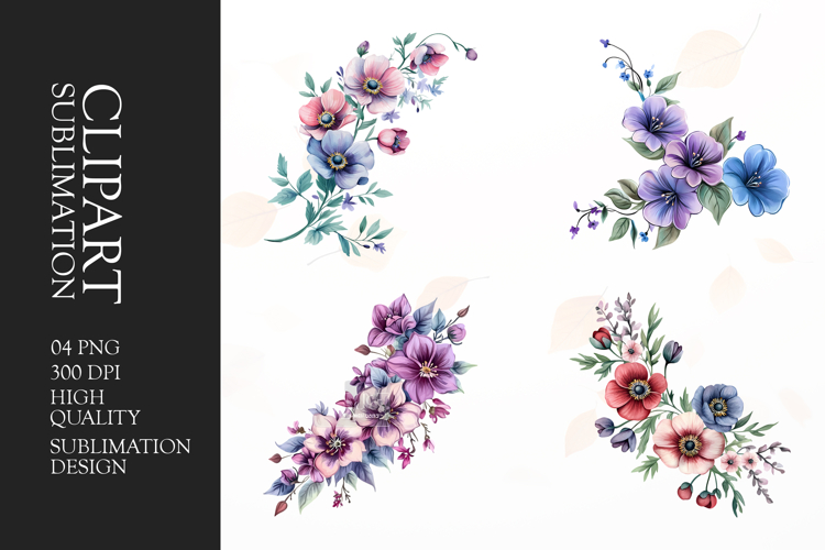 Pink Flowers Clipart Image 22
