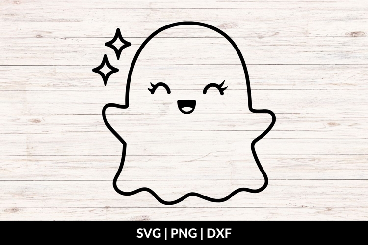 Ghost with Stars SVG, Halloween Ghost SVG
