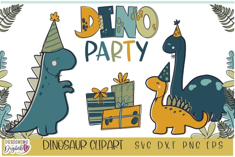 Dinosaur Birthday SVG Bundle, Dinosaur SVG, Dinosaur Clipart