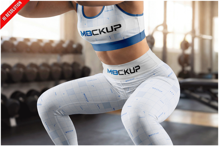 Womens Gym Kit Apparel Mockup example image 1