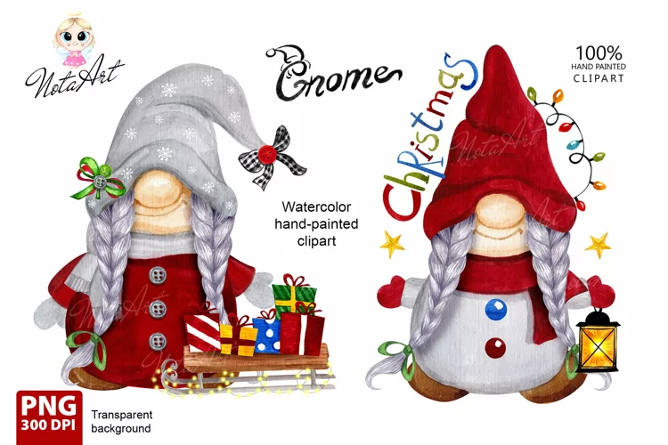 Scandinavian Christmas Gnomes, Gnomes with pigtails