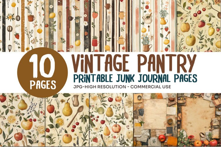 Vintage Pantry Junk Journal Pages example image 1