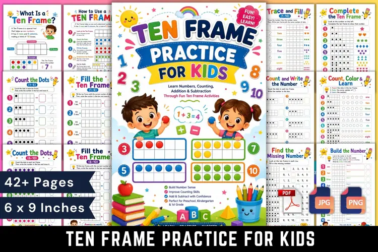 Ten Frame Practice for Kids