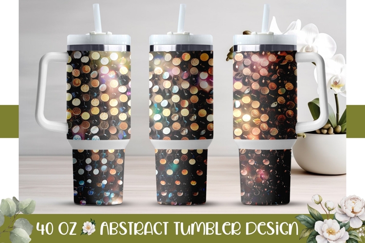 Sparkle Tumbler Template, Sequin 40 Oz Tumbler PNG