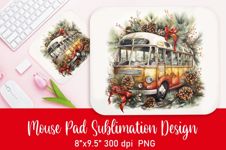 Christmas Mouse Pad Sublimation PNG example image 1