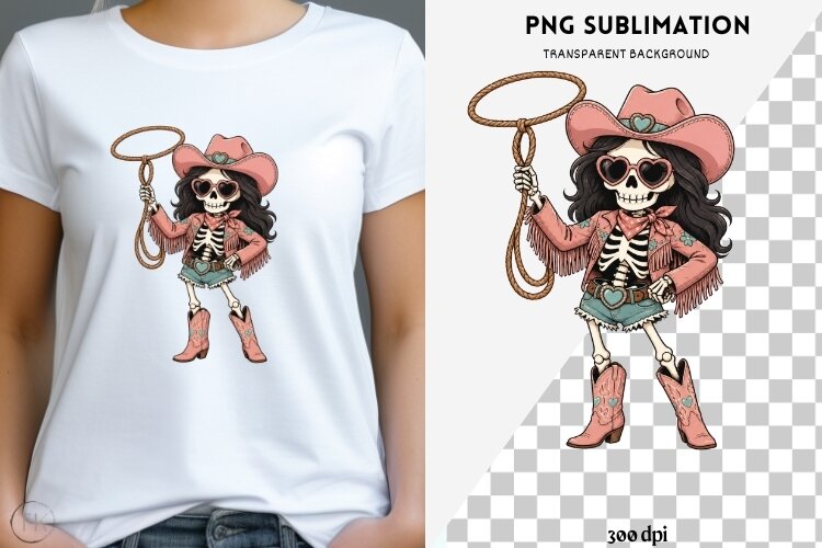 Western gothic halloween png design for T-shirts example image 1