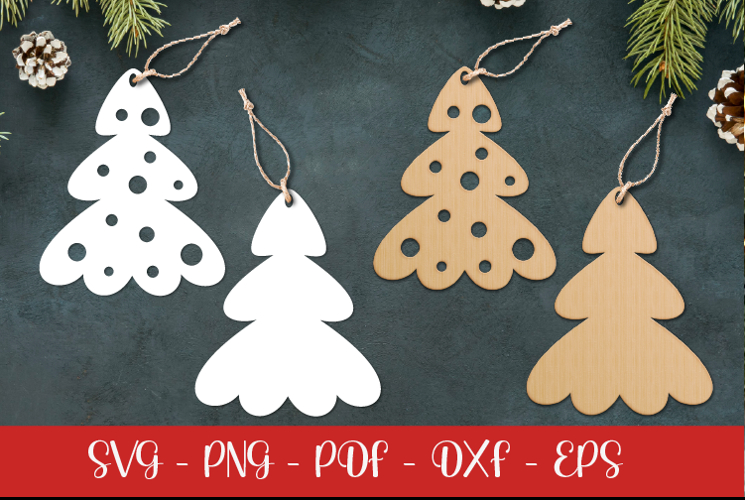 Christmas tree laser SVG PNG| Christmas ornament