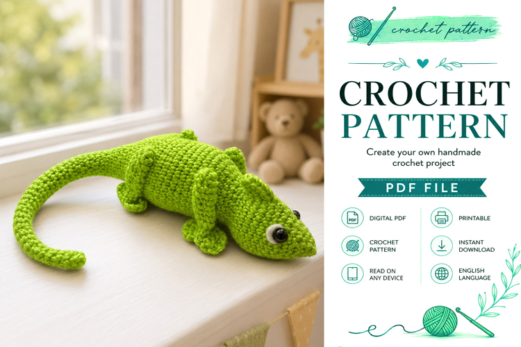 Chameleon Amigurumi Crochet Pattern PDF