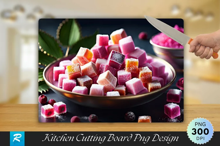 Turkish Delight Cutting Board Sublimation Design