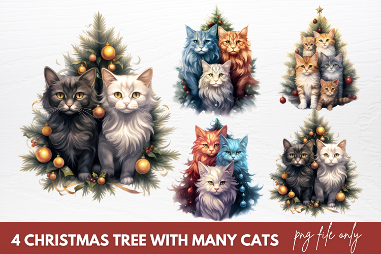 Christmas Cat Clipart Image 5