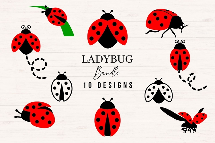 Ladybug SVG PNG DXF Bundle 10 Designs