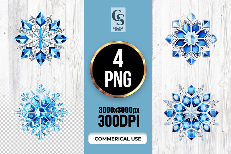 Blue Snowflake Clipart