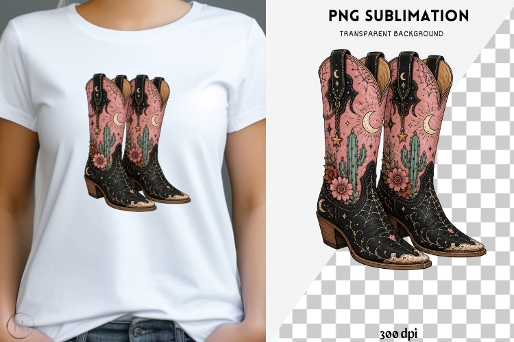 Western gothic halloween png design for T-shirts