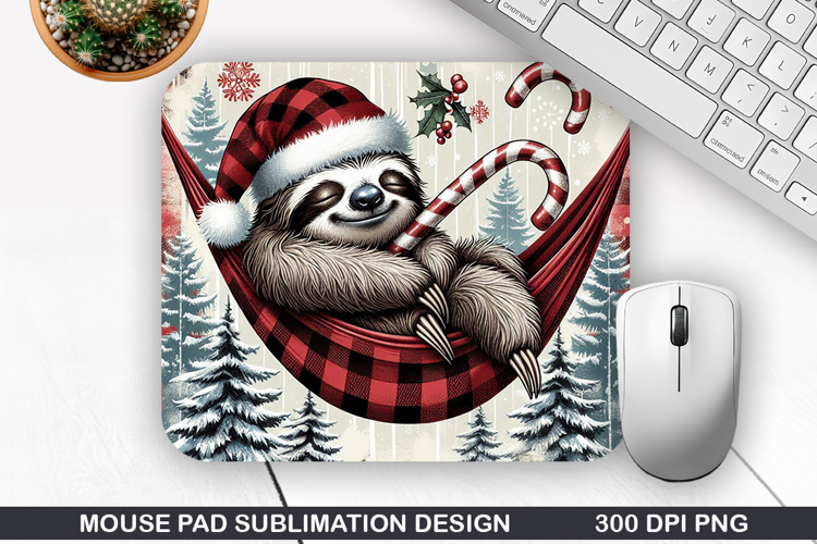 Panda Mouse Pad Sublimation, Christmas Mouse Pad PNG
