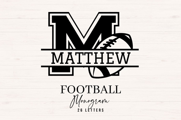 Football Monogram SVG Bundle 26 Letters