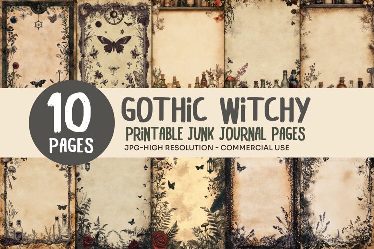 Witchy Apothecary Junk Journal Pages example image 1
