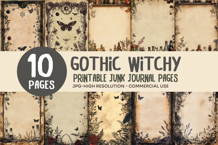 Witchy Apothecary Junk Journal Pages