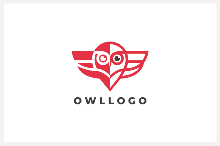 Owl Logo Design Vector Illustration