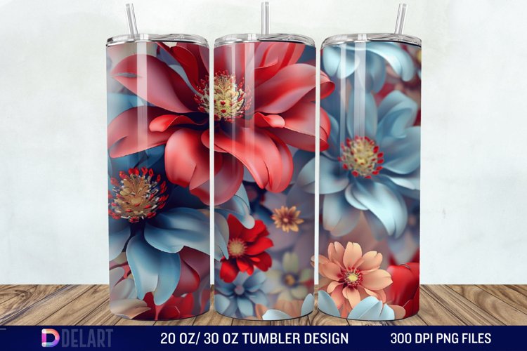 3D Floral Tumbler Wrap example image 1