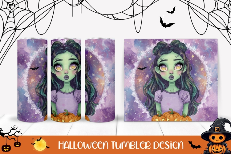 Magic Witch Tumbler Sublimation, Halloween Monster Tumbler